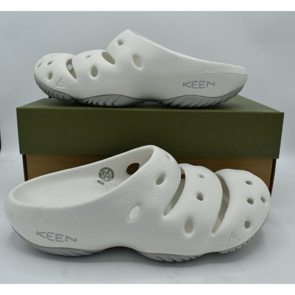 Keen Womens Size 10 Yogui Star White Vapor Slip On Clogs Shoes - Picture 2 of 13